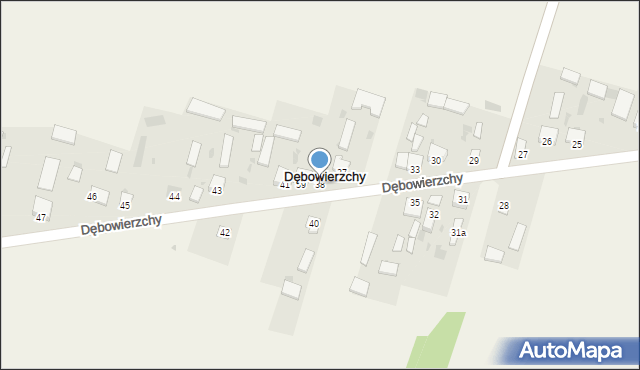 Dębowierzchy, Dębowierzchy, 38, mapa Dębowierzchy