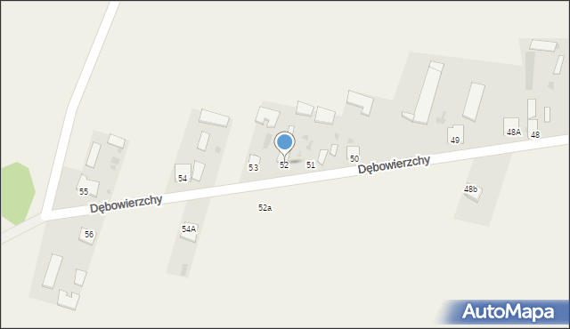 Dębowierzchy, Dębowierzchy, 52, mapa Dębowierzchy