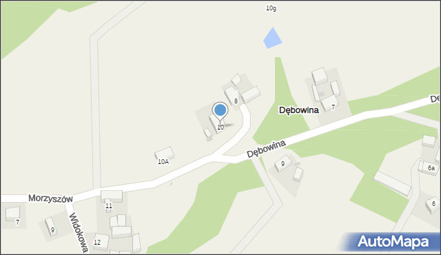 Dębowina, Dębowina, 10, mapa Dębowina