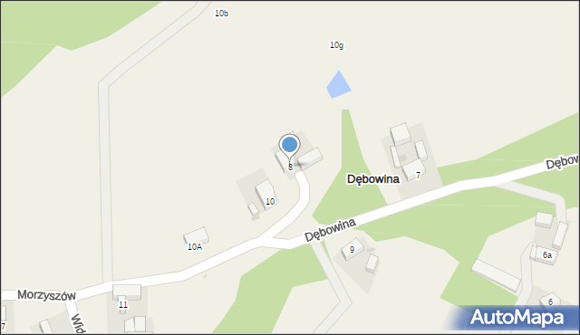 Dębowina, Dębowina, 8, mapa Dębowina