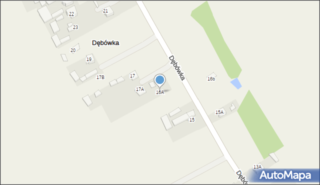 Dębówka, Dębówka, 16A, mapa Dębówka