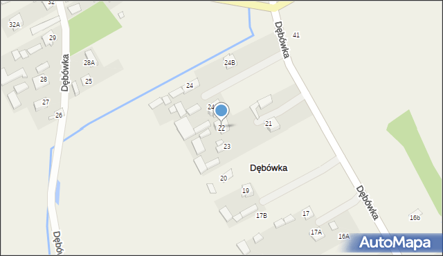 Dębówka, Dębówka, 22, mapa Dębówka