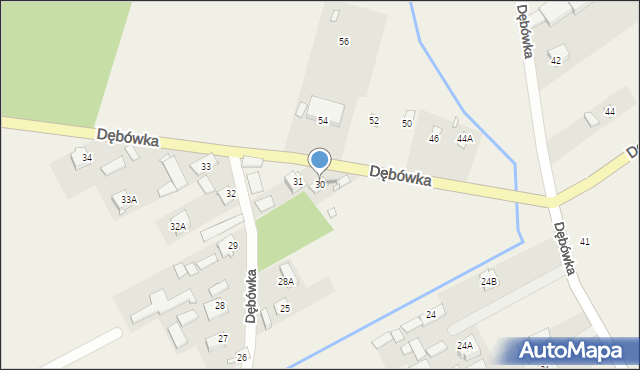 Dębówka, Dębówka, 30, mapa Dębówka