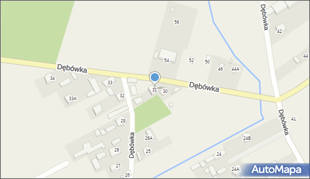 Dębówka, Dębówka, 31, mapa Dębówka