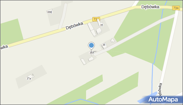 Dębówka, Dębówka, 36A, mapa Dębówka