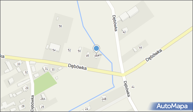 Dębówka, Dębówka, 44A, mapa Dębówka