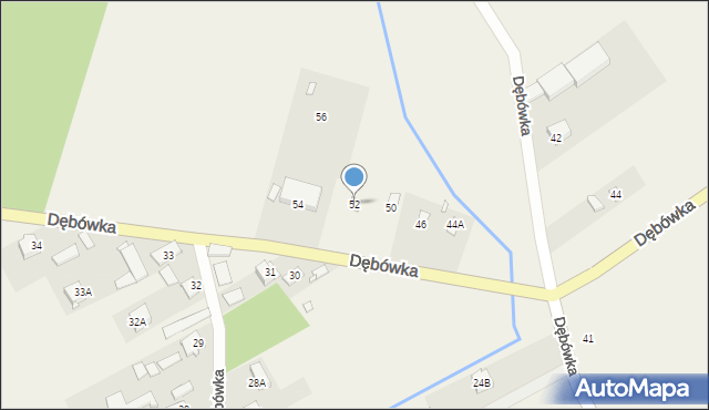 Dębówka, Dębówka, 52, mapa Dębówka