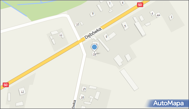 Dębówka, Dębówka, 14, mapa Dębówka