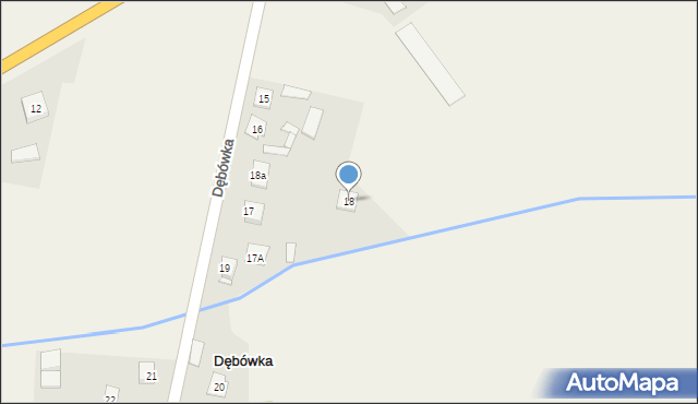 Dębówka, Dębówka, 18, mapa Dębówka