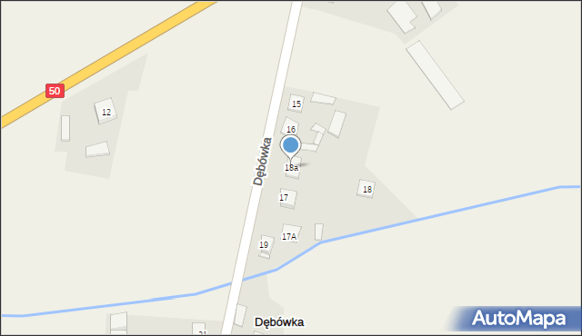 Dębówka, Dębówka, 18a, mapa Dębówka