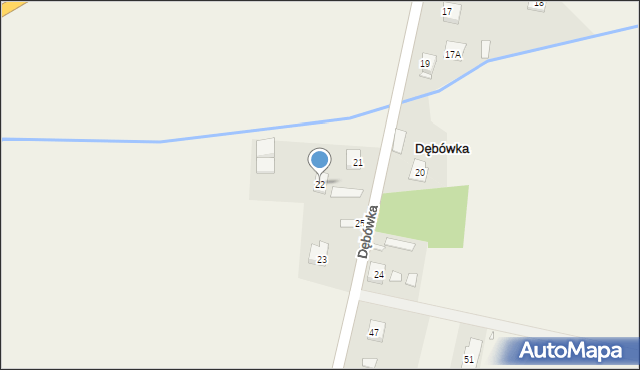 Dębówka, Dębówka, 22, mapa Dębówka