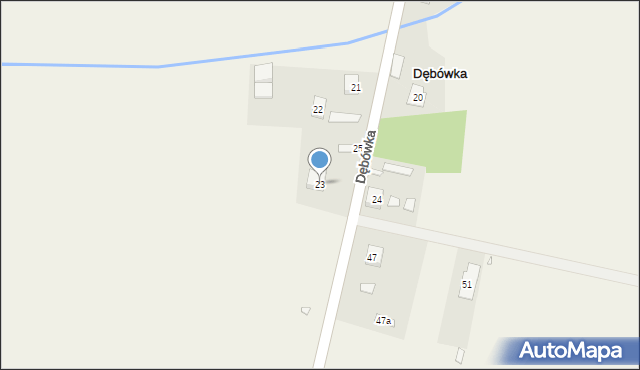 Dębówka, Dębówka, 23, mapa Dębówka