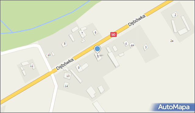 Dębówka, Dębówka, 5, mapa Dębówka