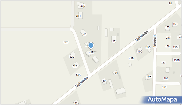 Dębówka, Dębówka, 48B, mapa Dębówka