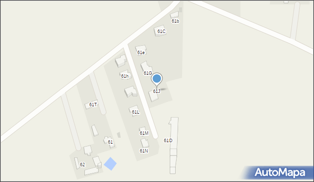 Dębówka, Dębówka, 61J, mapa Dębówka