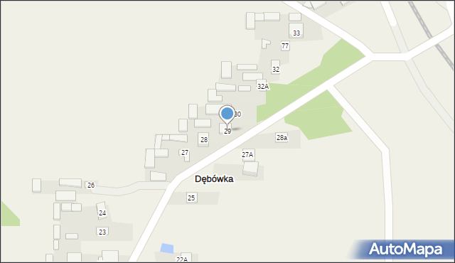 Dębówka, Dębówka, 29, mapa Dębówka