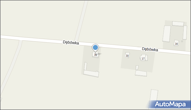 Dębówka, Dębówka, 38, mapa Dębówka