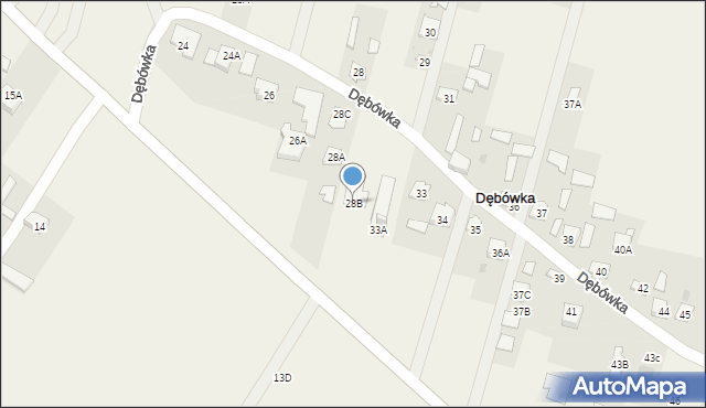 Dębówka, Dębówka, 28B, mapa Dębówka