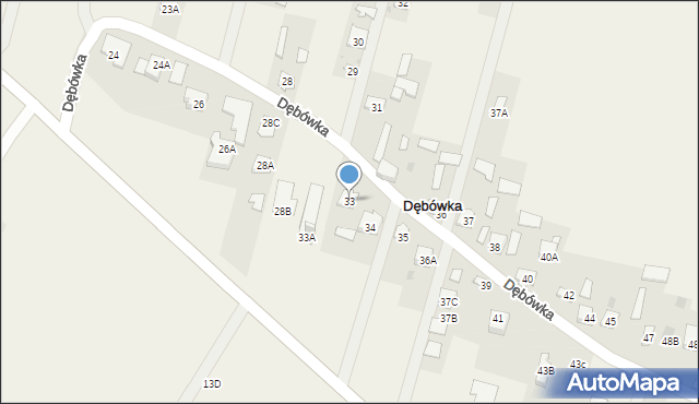 Dębówka, Dębówka, 33, mapa Dębówka