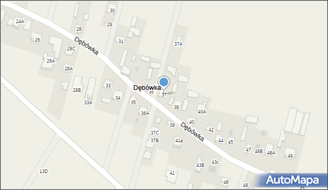 Dębówka, Dębówka, 37, mapa Dębówka