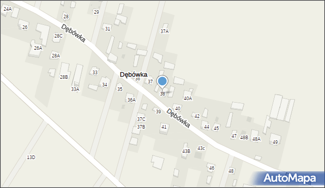 Dębówka, Dębówka, 38, mapa Dębówka