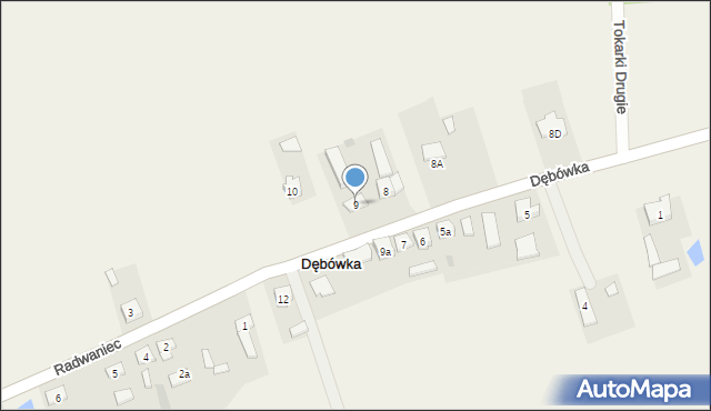 Dębówka, Dębówka, 9, mapa Dębówka