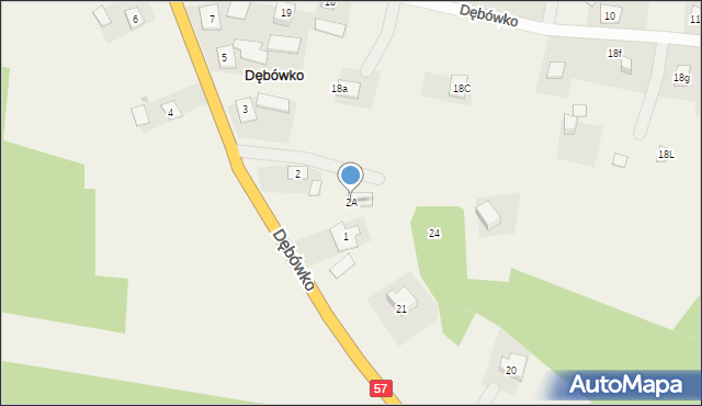 Dębówko, Dębówko, 2A, mapa Dębówko