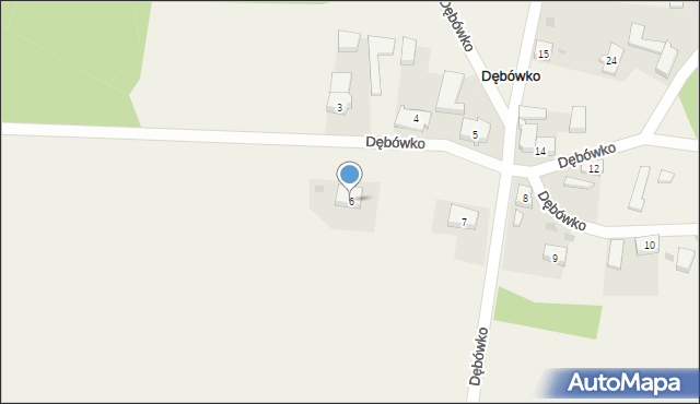 Dębówko, Dębówko, 6, mapa Dębówko