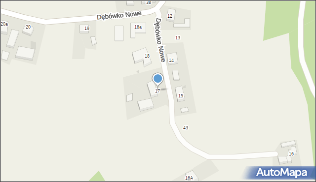 Dębówko Nowe, Dębówko Nowe, 17, mapa Dębówko Nowe