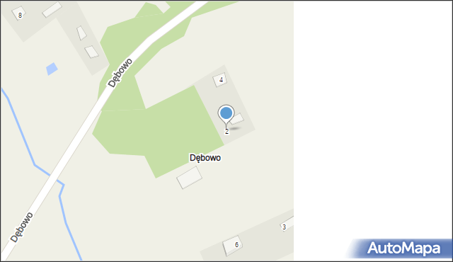 Dębowo, Dębowo, 2, mapa Dębowo