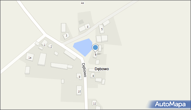 Dębowo, Dębowo, 6, mapa Dębowo