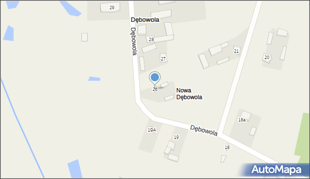 Dębowola, Dębowola, 26, mapa Dębowola