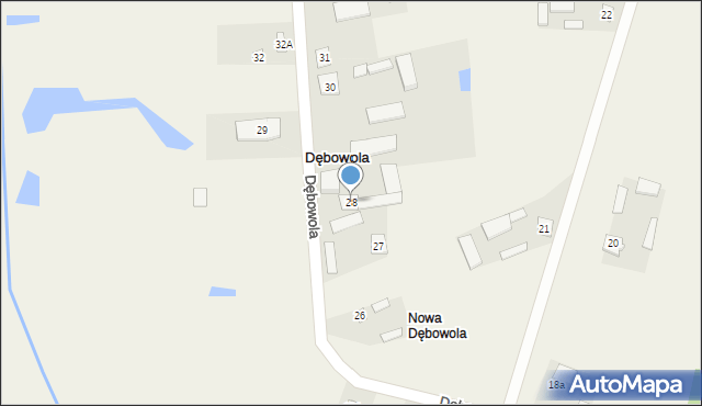 Dębowola, Dębowola, 28, mapa Dębowola