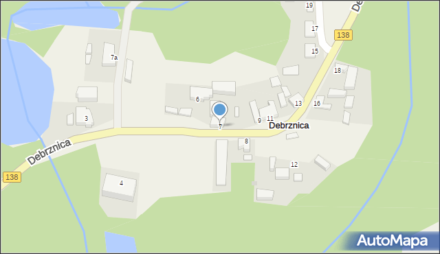 Debrznica, Debrznica, 7, mapa Debrznica