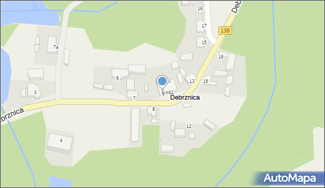 Debrznica, Debrznica, 9, mapa Debrznica