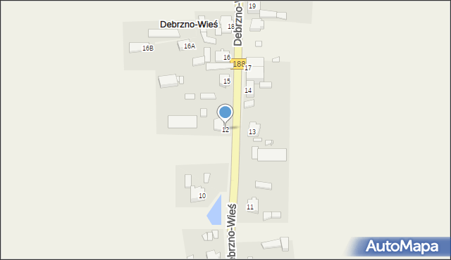 Debrzno-Wieś, Debrzno-Wieś, 12, mapa Debrzno-Wieś