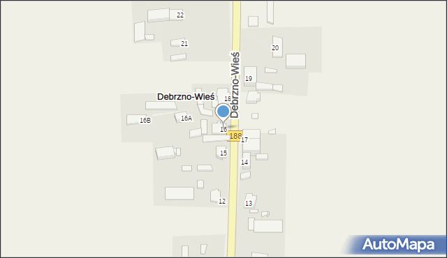 Debrzno-Wieś, Debrzno-Wieś, 16, mapa Debrzno-Wieś