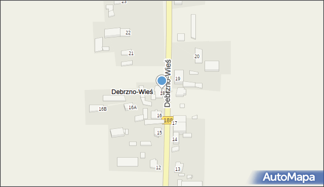 Debrzno-Wieś, Debrzno-Wieś, 18, mapa Debrzno-Wieś