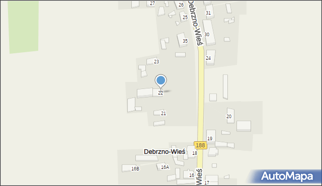 Debrzno-Wieś, Debrzno-Wieś, 22, mapa Debrzno-Wieś