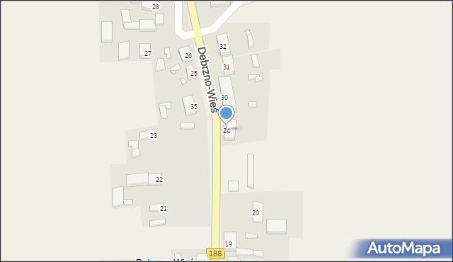 Debrzno-Wieś, Debrzno-Wieś, 24, mapa Debrzno-Wieś