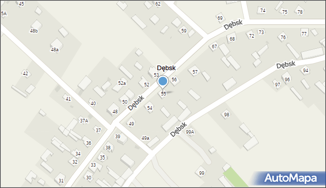 Dębsk, Dębsk, 55, mapa Dębsk