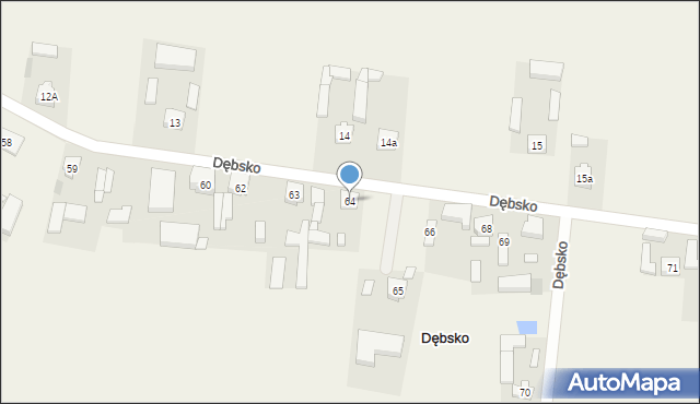 Dębsko, Dębsko, 64, mapa Dębsko