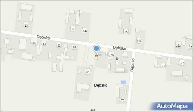 Dębsko, Dębsko, 66, mapa Dębsko