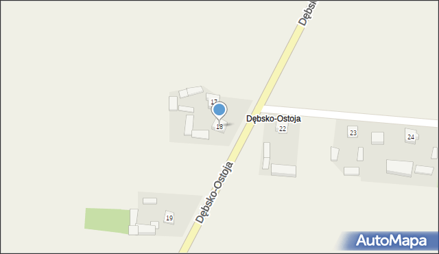 Dębsko, Dębsko-Ostoja, 18, mapa Dębsko