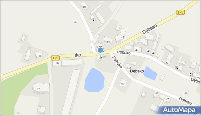 Dębsko, Dębsko, 35, mapa Dębsko