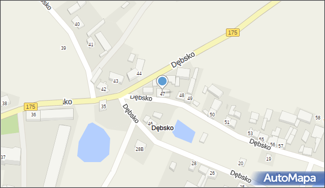 Dębsko, Dębsko, 47, mapa Dębsko