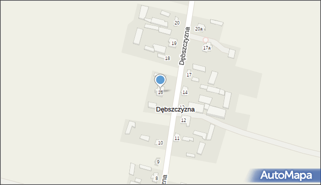 Dębszczyzna, Dębszczyzna, 16, mapa Dębszczyzna