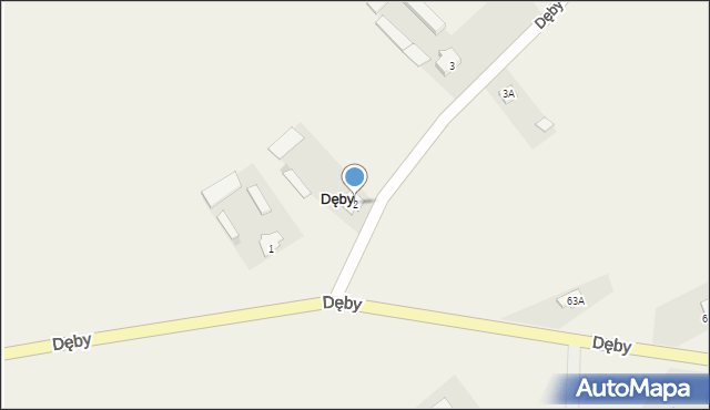 Dęby, Dęby, 2, mapa Dęby