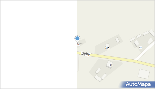 Dęby, Dęby, 63A, mapa Dęby