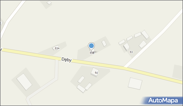 Dęby, Dęby, 63B, mapa Dęby